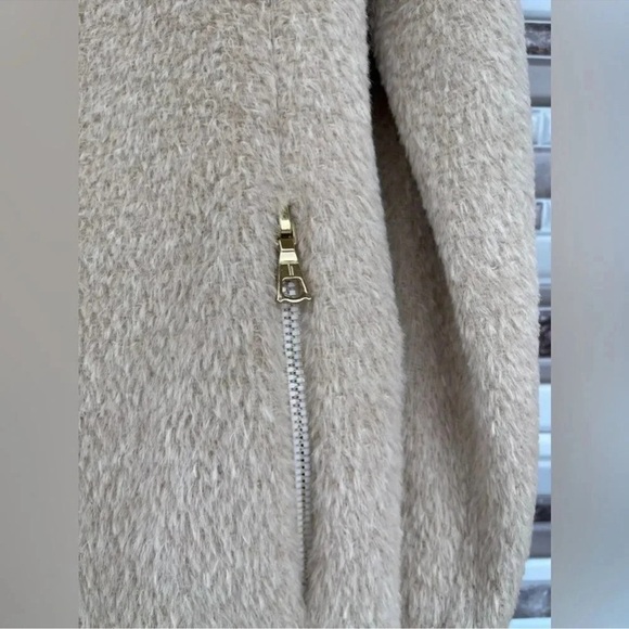 Trina Turk alpaca /wool autumn turtleneck coat size 12 - Picture 4 of 16